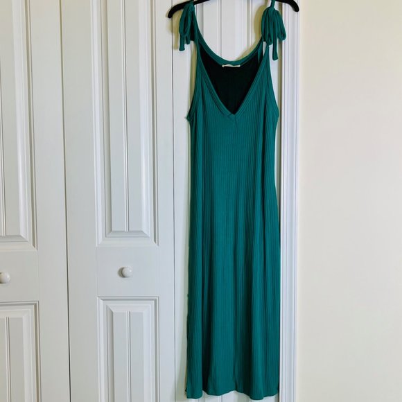 Modcloth Found a Keeper Tie-Shoulder Dress in Green (L) New Without Tags - Picture 4 of 8